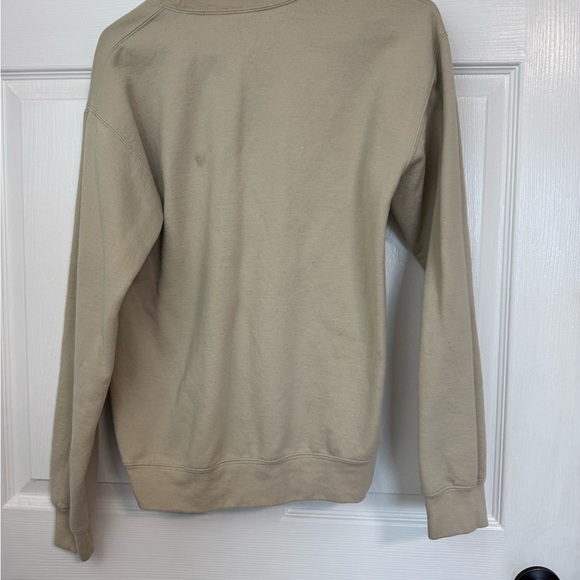 Gildan Women’s Tan Graphic Crewneck Sweater - Picture 3 of 3